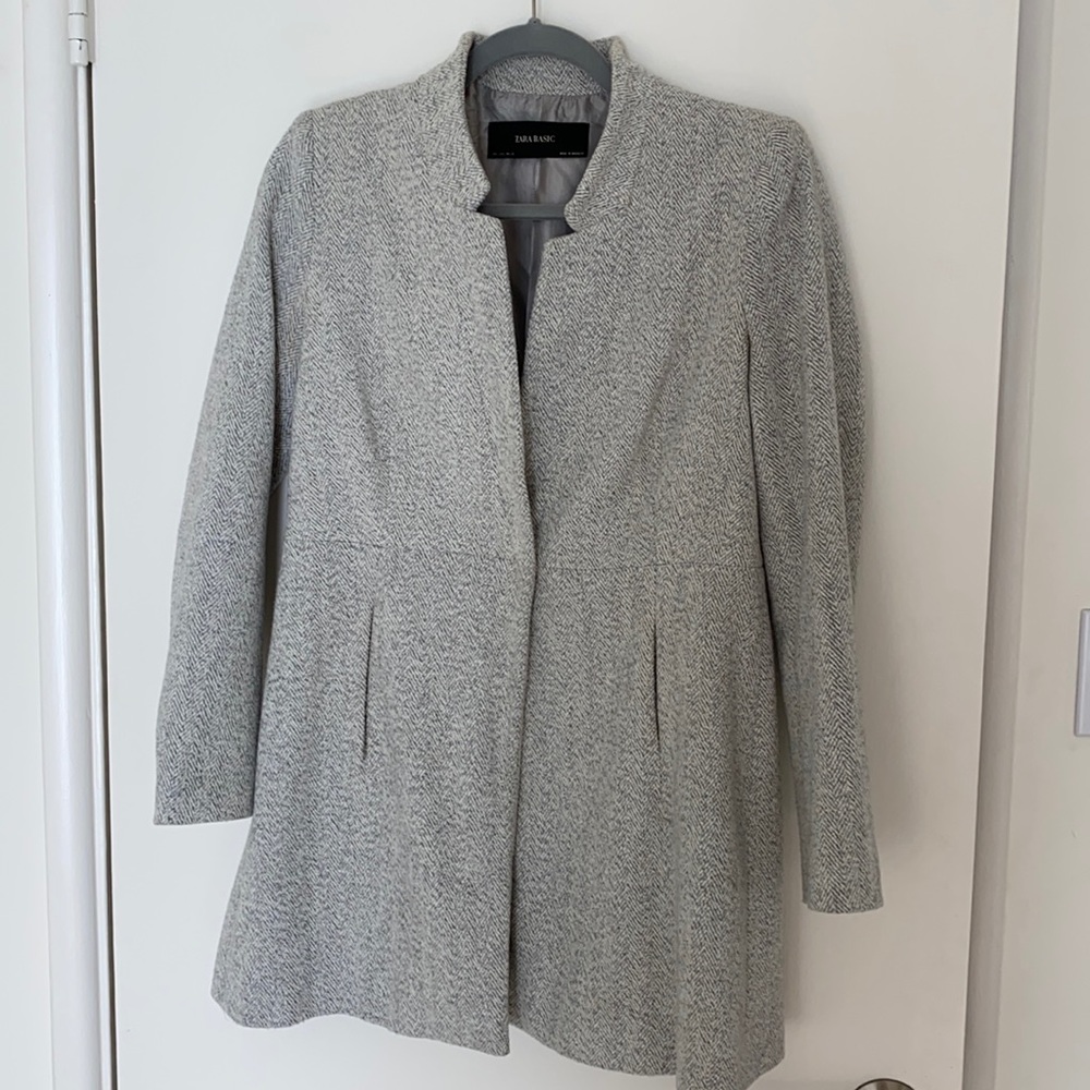 Zara - Tweed Fitted Coat